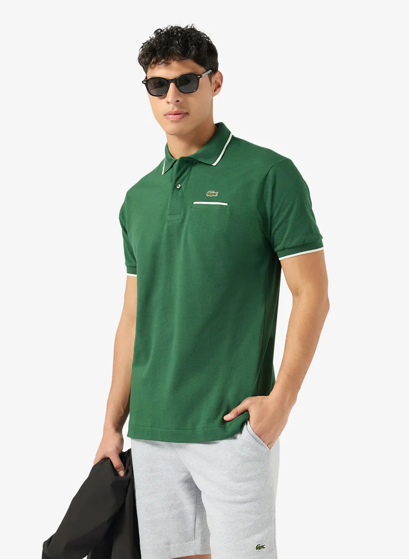 لاكوست Classic Fit  Pocket Detail Piqué Polo
